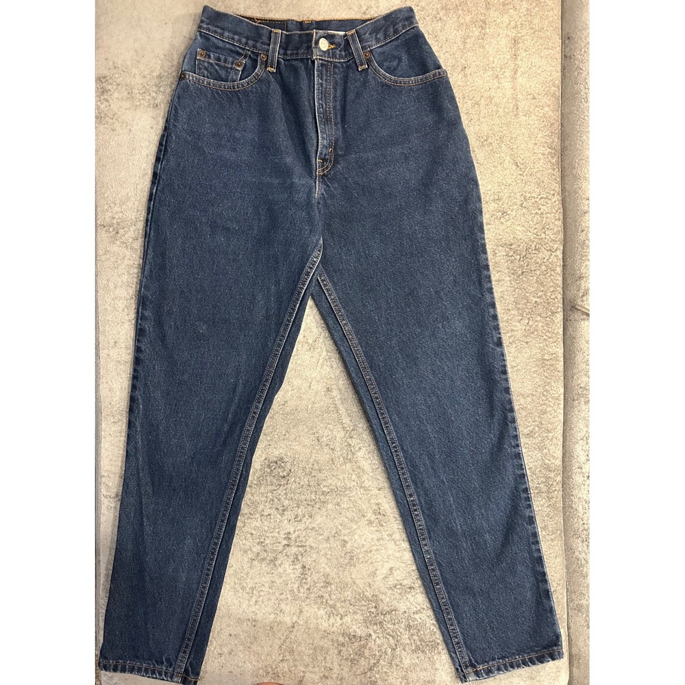 Levis 550 Relaxed Fit Tapered Leg Jeans Womens 8 Medium Dark Wash High Waist Vtg